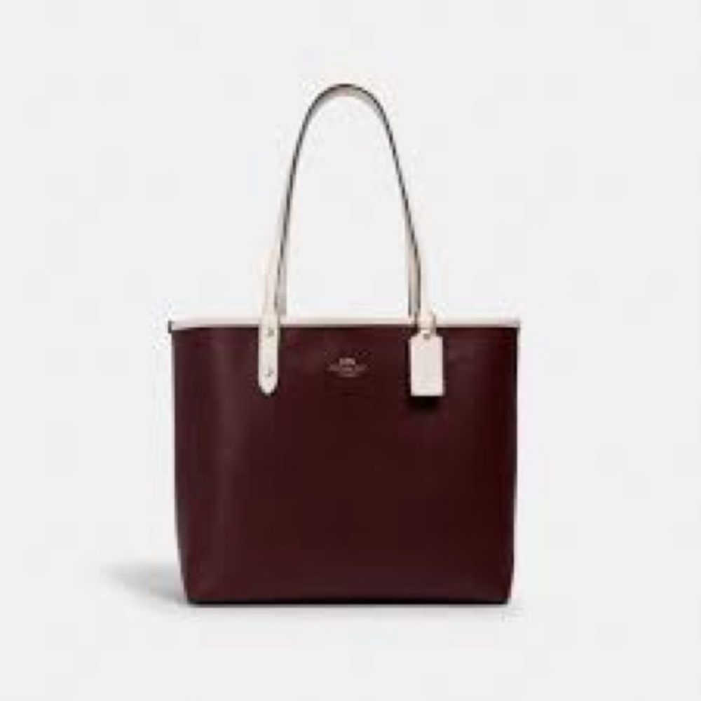 Coach black and white City Tote Reversible purse